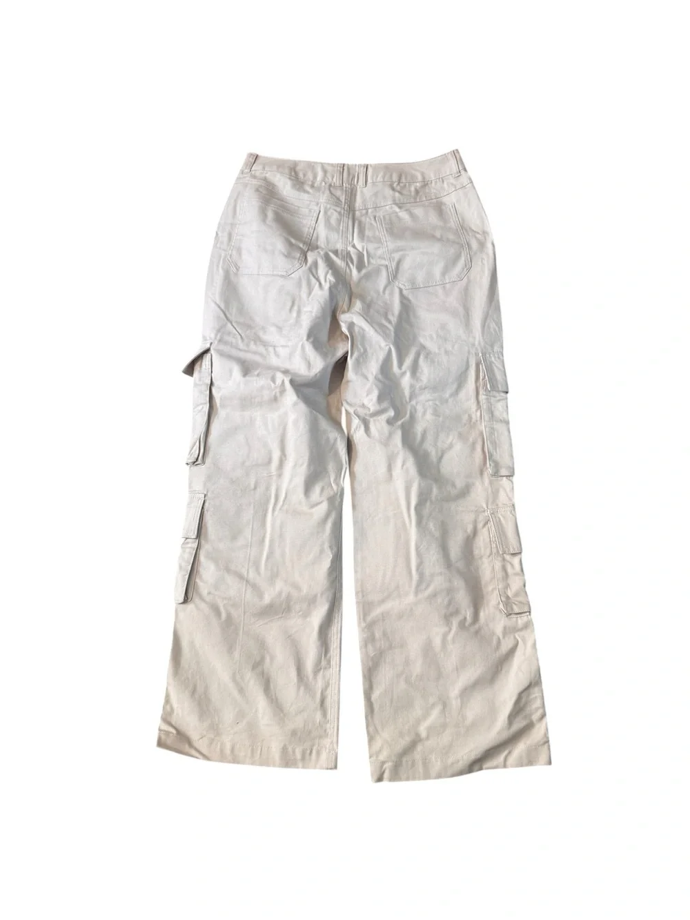 Mode of One Men Relaxed Fit Utility Cargo Pants DarK Ecru Beige Size 32 Workman